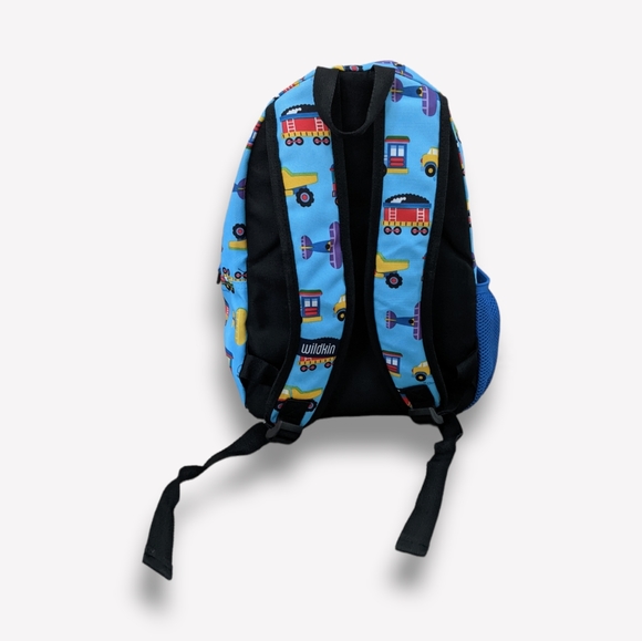 Wildkin 15 Inch Trains, Planes, & Trucks Backpack in Lt Blue - Picture 2 of 10